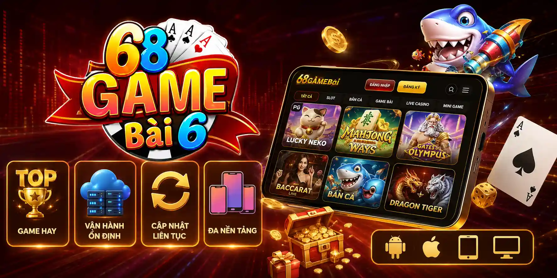 Những điểm nổi bật làm nên sức hút của kho game 68GameBai