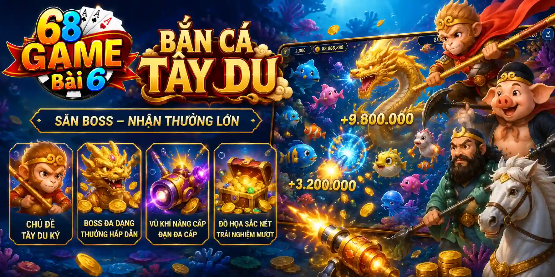 Vì sao Bắn cá Tây Du thu hút đông đảo hội viên 68GameBai?